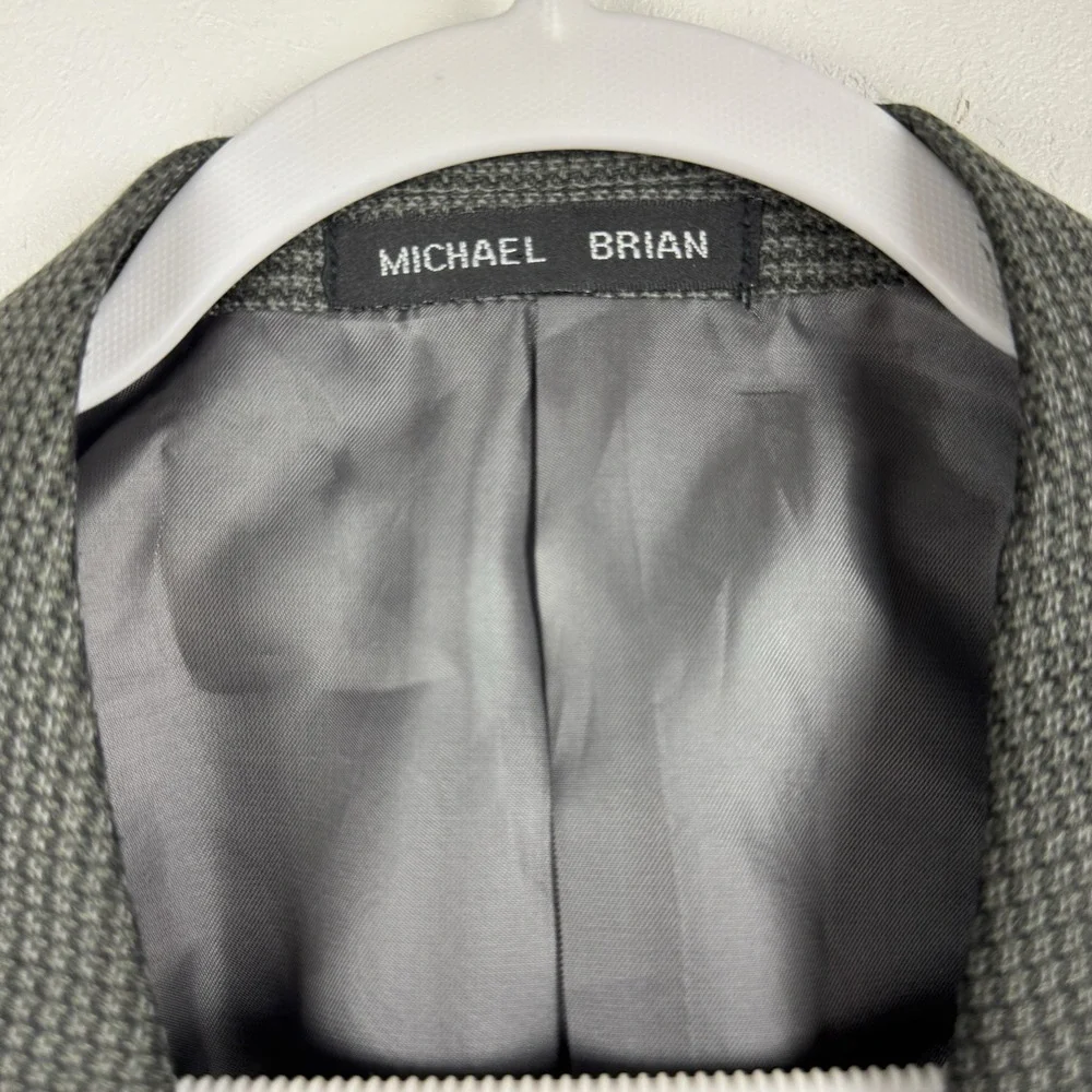 Michael‎ Brian Blazer Men's 42L Gray Sport Coat 2 Button